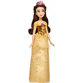 Hasbro Disney Princess Royal Shimmer Belle Pop, Modepop met Rok en Accessoires, Speelgoed voor Kinderen 3 Jaar en Ouder, Geel