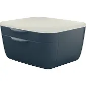 Leitz Cosy Ladenblok - Ladekastje Met 2 Laden - Ladenbox Voor Bureau - Ideaal voor Thuiskantoor/Thuiswerken - Fluweel Grijs