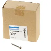 Eigen Merk Spaanplaatschroef rvs-A2 platkop pz-2 4.0X40 voldraad (200)