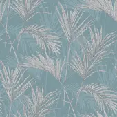 Dutch Wallcoverings behang palm springs blauw en grijs