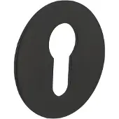 Intersteel | Rozet profielcilindergat | Rond | Zelfklevend | Plat | Mat Zwart