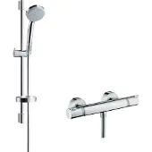 Hansgrohe Croma 100 - Doucheset Vario met thermostaat, 3jet, chroom 27034000