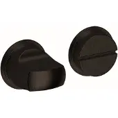 Hardbrass Shuffle toilet-/badkamersluiting minimal 2mm rond - zwart
