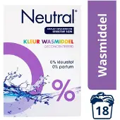 Neutral wasmiddel kleur - 18 wasbeurten - poeder - parfumvrij