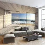 Karo-art 147cm X 105cm - Zelfklevend fotobehang - Droom van een zee , Premium Print