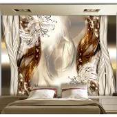 Karo-art 98cm X 70cm - Zelfklevend fotobehang - Etherische glans, 8 maten, premium print