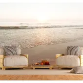 Karo-art 441cm X 315cm - Zelfklevend fotobehang - Prachtige ochtend aan zee , Premium Print