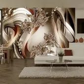 Karo-art 147cm X 105cm - Zelfklevend fotobehang - Bruine symfonie, 8 maten, premium print