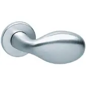 Intersteel gatdeel rechts knopkruk Druppel op rozet - chroom mat