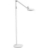 FABAS LUCE LED-vloerlamp Regina, dimbaar, wit / opaal, Woon-/ Eetkamer, metaal, Modern, LED vloerlamp