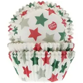 Partyking Cupcake Vormpjes - Ster - pk/50 - Baking Cups voor Muffins en Cupcakes