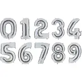Ballongkungen AB Folie Ballon Cijfer 7 - Zilver - 101cm