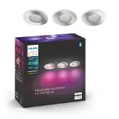 Philips Hue Xamento badkamer inbouwspot White and Color - Chroom - Rond 3-pack