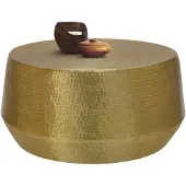 WOMO-DESIGN Salontafel Mae | WOMO-DESIGN metaal goudkleurig 90x90x45 cm salontafels | NADUVI