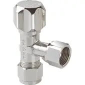 Raminex hoekstopkraan 3/8" wartel x 12 mm knel, chroom