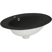Kerra KR 132 inbouw wastafel 51x45,5cm mat zwart met kraangat
