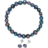 Valero Pearls Sieraden set enziaan / zilver