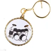 Aim Sleutelhanger dubbel basdrum, zwart