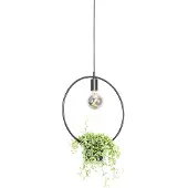 QAZQA Moderne hanglamp zwart met glas rond - Roslini