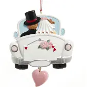 Kurt S. Adler 3.75 inch Resin Wedding Couple In Car Or 9,652x7,112x0,762 cm kerstornament
