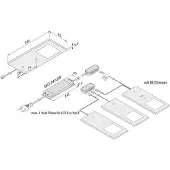 Hera LED meubelverlichting Eco-Pad F 3x-set 3.000K alu F, dimbaar, alu / grijs / zink, Keuken, Aluminium, Modern, kastverlichting