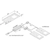 Hera LED meubelverlichting Eco-Pad F 2x-set 4000K zwart F, dimbaar, zwart, Keuken, Aluminium, Modern, kastverlichting