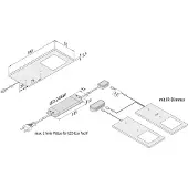 Hera LED meubelverlichting Eco-Pad F 2x-set 3000K zwart F, dimbaar, zwart, Keuken, Aluminium, Modern, kastverlichting