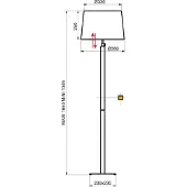 Aluminor Vloerlamp Quatro Up, hout donker, Woon-/ Eetkamer, Hout, Modern, vloerlamp