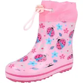 Beck Regenlaarzen 'Glückskäfer' blauw / hemelsblauw / pink / rosa / zwart