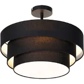 QAZQA Moderne plafondlamp zwart 45 cm 3-lichts - Drum Trio
