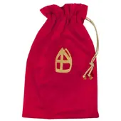 Witbaard strooizak met mijter polyester roze