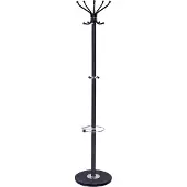 Springos Staande Kapstok | 14 Haken | Garderobe Kapstok | Zwart | 176 cm