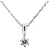 Christian Wit gouden Christian hanger met diamant