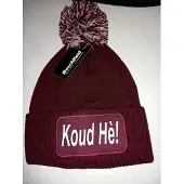 Beechfield Muts met pompon #KOUD HE!