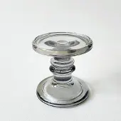 Ambiente - Kandelaar - Glas - Grijs - 7x9cm