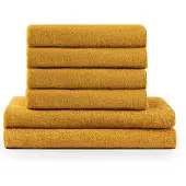 Blumtal Terry Handdoeken Set - 2 x Baddoek & 4 x Handdoek: Mosterd