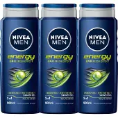 Nivea MEN Energy Douchegel - 3 x 500 ml - Voordeelverpakking