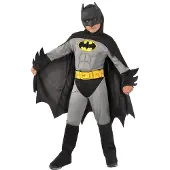 Ciao - Costume w/muscles - Batman (Grey) (124 cm)