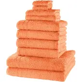 Bonprix Handdoek van katoen (10-dlg. set) maat 10-dlg. set bestaande uit wasdoekje: 30/30 cm, gastendoekje 30/50 cm: 30/50 cm, handdoek 50/100 cm: 50/100 cm, douchelaken: 70/140 cm