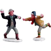 Lemax Kerstdorpminiatuur Snowball Fun (sneeuwballengevecht) H 6,1 Cm
