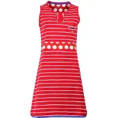 Irresistible Dames Nachthemd - Katoen - Gestreept - Rood - Maat XL