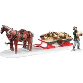 Lemax Firewood Delivery. Set Of 2