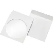Mailmedia CD/DVD-papierhoesjes, met venster, offset witá