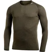 Woolpower - Lite Crewneck - Merino-ondergoed M, olijfgroen/bruin