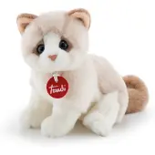 Trudi - Classic Knuffel Kat Brad 24 cm - Handgemaakt in Italie - Zacht pluche - Knuffeldier voor jongens en meisjes - Gevlekt - 20x16x24 cm maat S