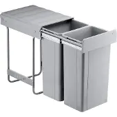 Wesco Big Bio Double Inbouw Prullenbak- 64 liter (2 x 32 liter).