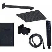 Mexen Cube DR02 inbouwdoucheset met douchekop 30 , zwart - 77502DR0230-70