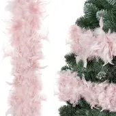 Springos Kerstboa Kerstslinger 1.8 m Roze