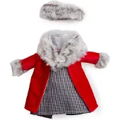 Berjuan Poppenkleding Fashion 35 Cm Textiel Rood/grijs 4-delig