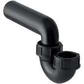 Geberit Toebehoren - Buissifon voor spoelbak, met klemkoppeling, inloop verticaal/afvoer horizontaal, d 56 mm, d1 56 mm 152.044.16.1